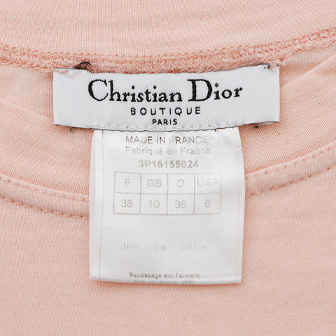 クリスチャンディオール Christian Dior ロゴ デニム 半袖シャツ ピンク WS8936