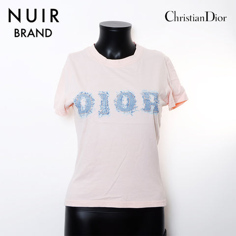 クリスチャンディオール Christian Dior ロゴ デニム 半袖シャツ ピンク WS8936