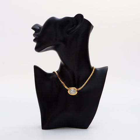 Yves Saint Laurent Yves Saint Laurent Rhinestone项链，金WS8943