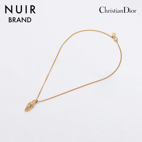 Christian Dior Rhingestone Collier Gold WS8950