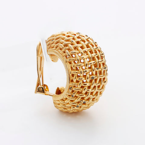 Christian Dior Braid Earring gold WS8956