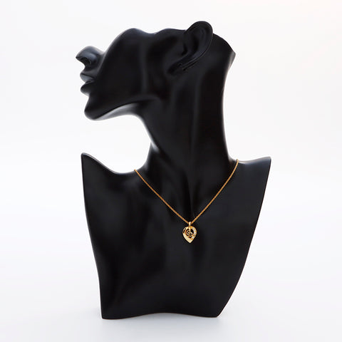 Christian Dior Rhinestone Necklace gold WS8963