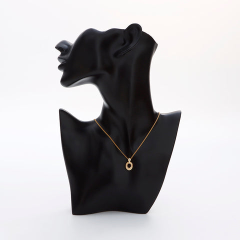 Christian Dior Rhinestone Necklace gold WS8966