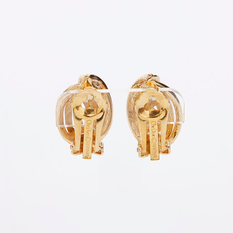Christian Dior Rhinestone Earring gold WS8973