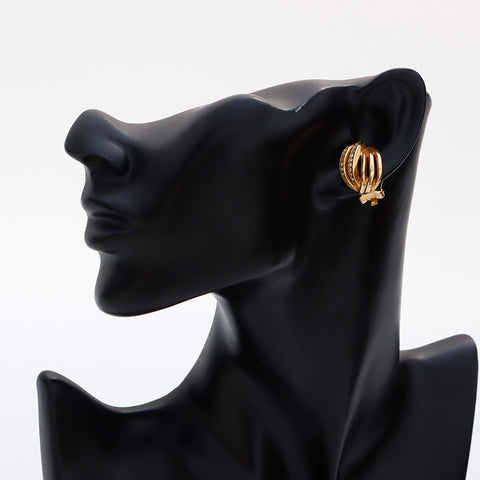 Christian Dior Rhinestone Earring gold WS8973