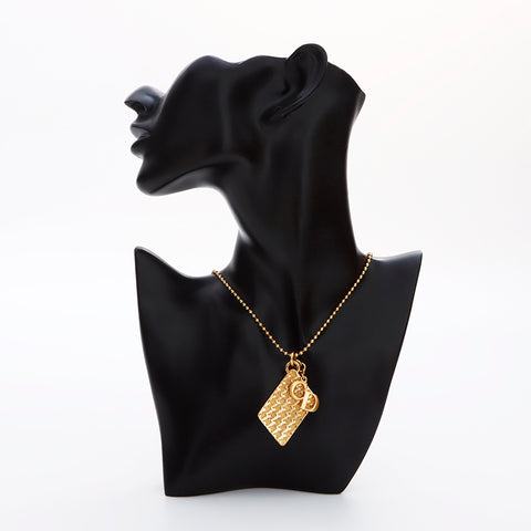 Christian Dior Vintage Logo Collier Gold WS8979