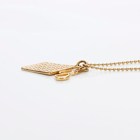 Christian Dior Vintage Logo Collier Gold WS8979