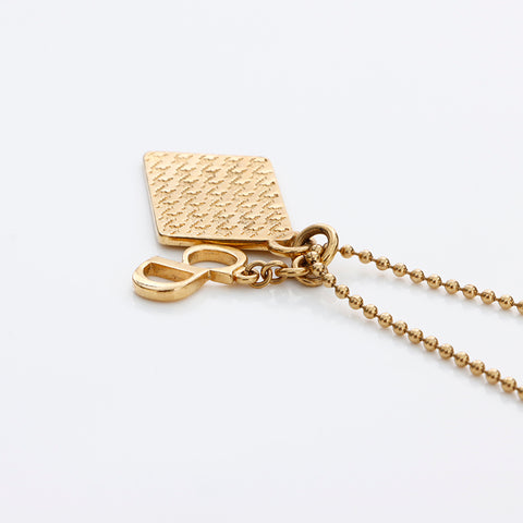 Christian Dior Vintage Logo Collier Gold WS8979