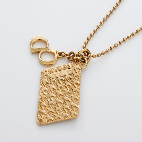 Christian Dior Vintage Logo Collier Gold WS8979