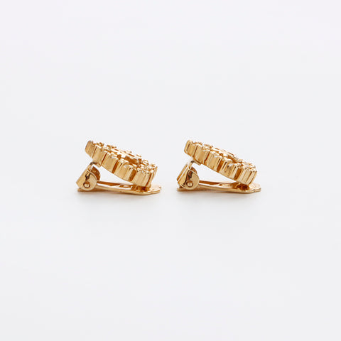 基督教Dior复古水钻耳环金WS8980