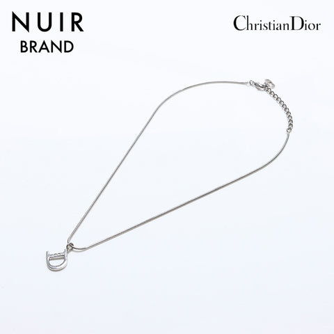 クリスチャンディオール Christian Dior シルバー アルファベット Dロゴ ネックレス シルバー WS8982