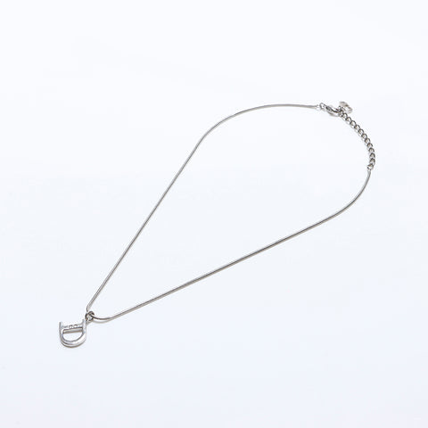 Christian Dior Collier avec logo alphabet D argenté Argent WS8982