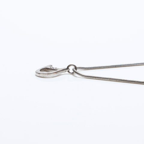 Christian Dior Silver Alphabet D Logo Halskette Silber WS8982