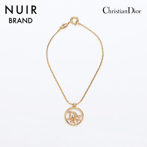 克里斯蒂安·迪奥（Christian Dior）徽标水钻复古手镯金WS8984