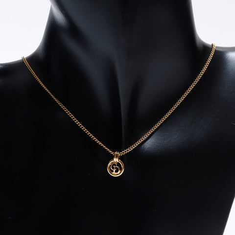 克里斯蒂安·迪奥（Christian Dior Circle DC）徽标项链金色WS8986