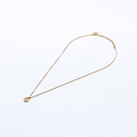 克里斯蒂安·迪奥（Christian Dior Circle DC）徽标项链金色WS8986