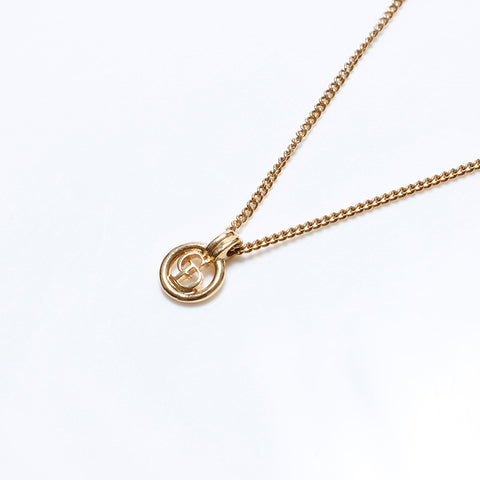 克里斯蒂安·迪奥（Christian Dior Circle DC）徽标项链金色WS8986