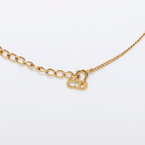 克里斯蒂安·迪奥（Christian Dior Circle DC）徽标项链金色WS8986