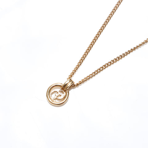 克里斯蒂安·迪奥（Christian Dior Circle DC）徽标项链金色WS8986