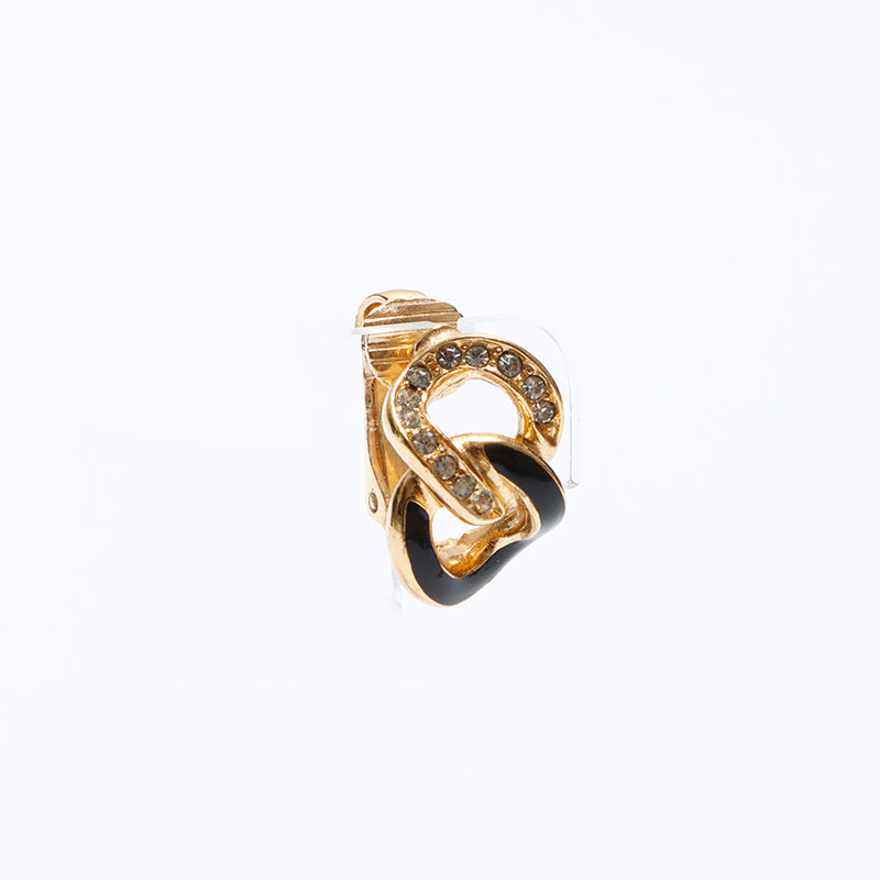 Dior クリスチャンディオールゴールドピアス Christian Dior Rhinestone vintage Earring gold WS8987 – NUIR