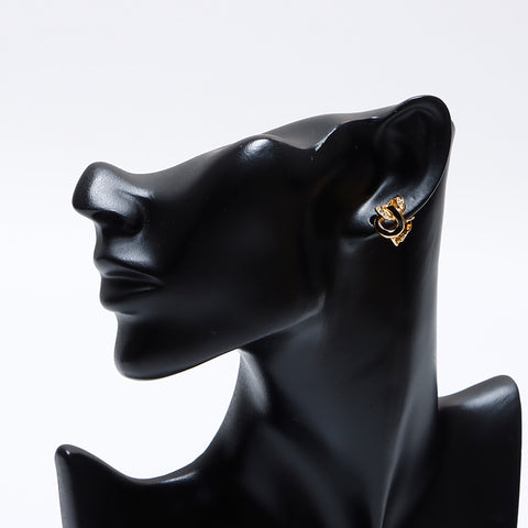 Christian Dior Rhinestone vintage Earring gold WS8987