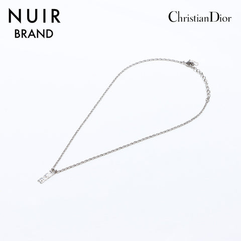 クリスチャンディオール Christian Dior ロゴ  ネックレス シルバー WS8989