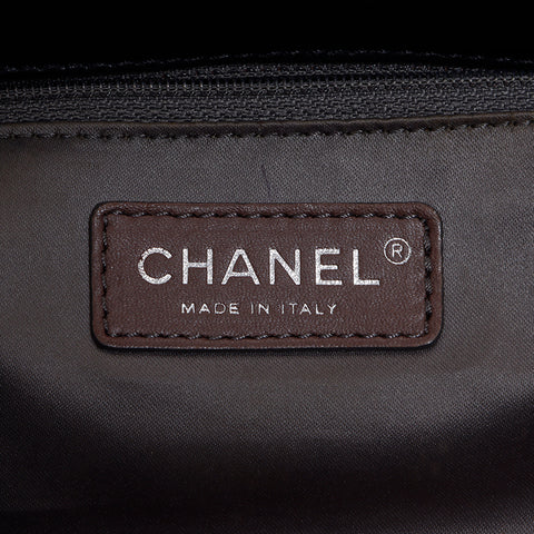 シャネル CHANEL 14番台 ラムスキン チェーン ココマーク　ターンロック ツイード ショルダーバッグ ブラック WS8993