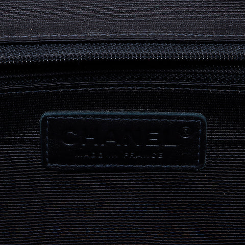 CHANEL 9.1" Chain COCO Mark Knit Wool Shoulder Bag black WS8995