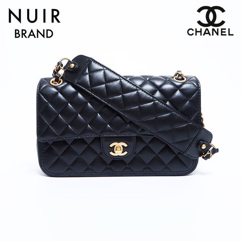 Chanel Chanel 30. Matelasse -Ketten -Umhängetasche Schwarz WS9000