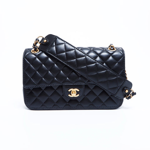 Chanel Chanel 30th Matelasse Chain Bager Sac Black WS9000