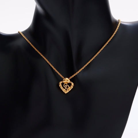 Christian Dior Logo coeur Collier or WS9011