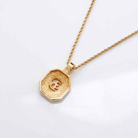 克里斯蒂安·迪奥（Christian Dior）徽标水钻老式项链金WS9017