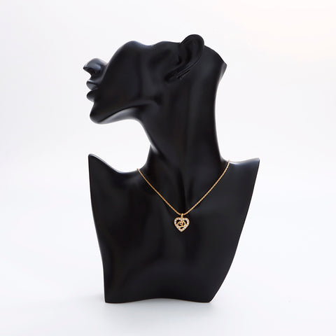 克里斯蒂安·迪奥（Christian dior Heart）徽标水钻项链黄金WS9020