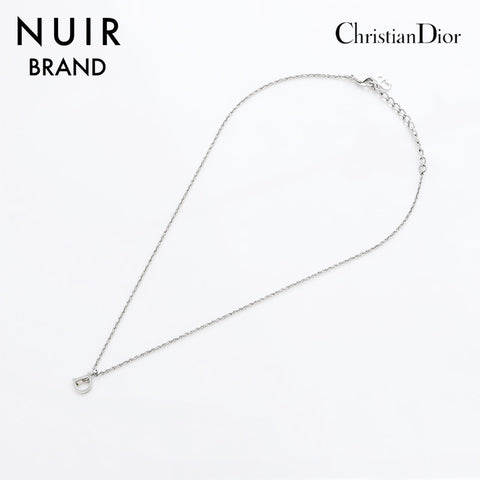 クリスチャンディオール Christian Dior ロゴ ネックレス シルバー WS9024