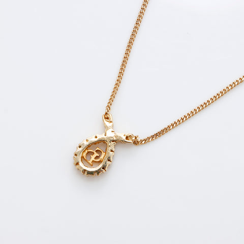 Christian Dior Logo strass Collier or WS9026