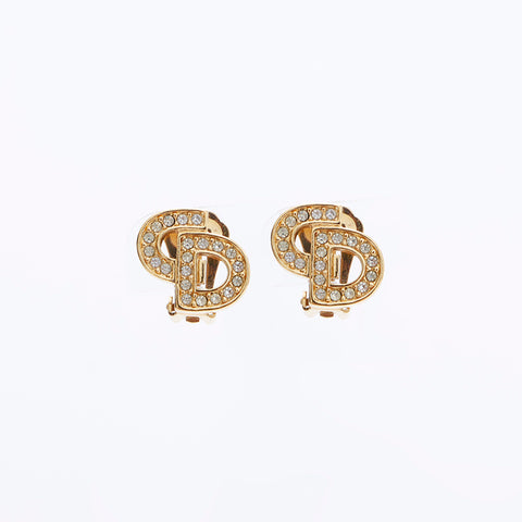 克里斯蒂安·迪奥（Christian Dior）徽标水钻耳环金WS9029