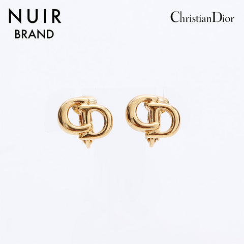 Boucles d'oreilles de logo chrétien Dior Gold WS9030