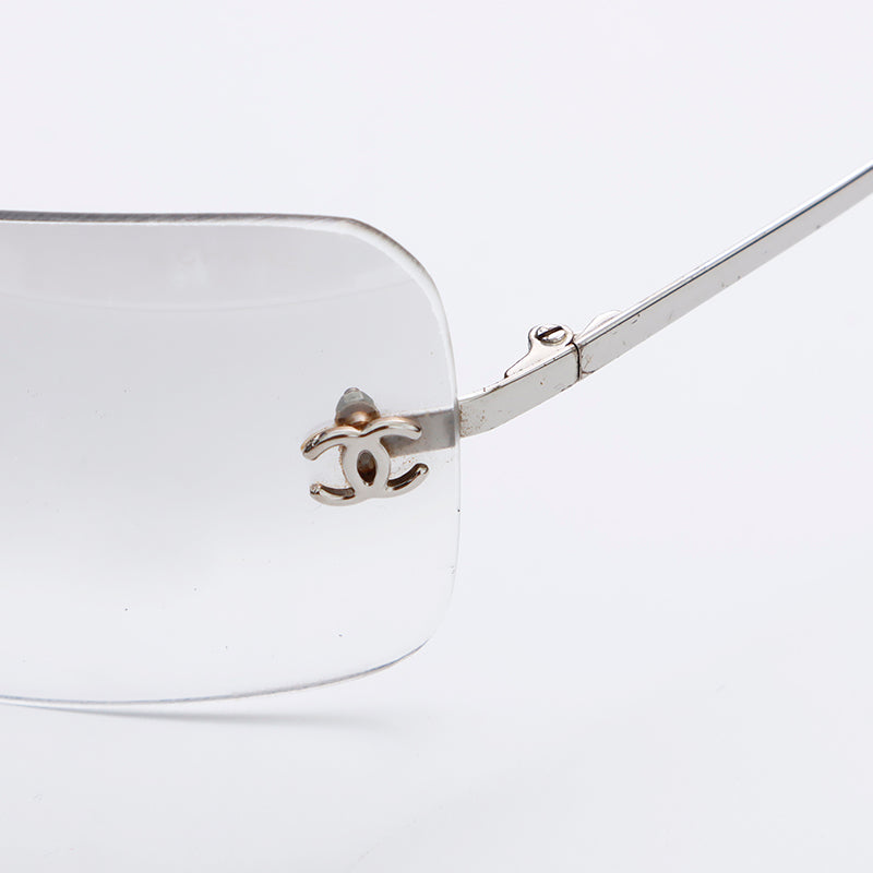 CHANEL シャネル サングラス 度なし ココマーク シルバーメタル CHANEL シャネル サングラス 度なし ココマーク シルバーメタル