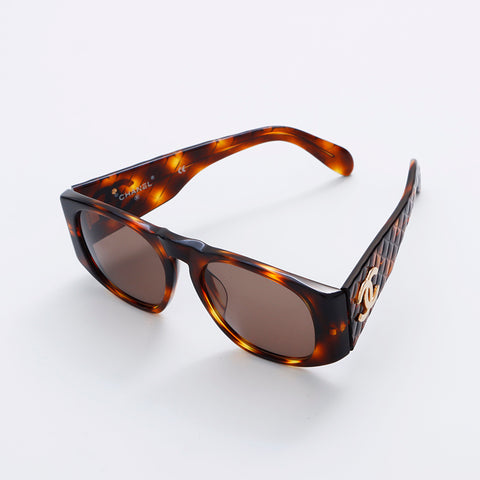 香奈儿Coco Mark Matelasse太阳镜棕色WS9034