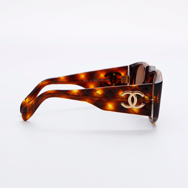 シャネル CHANEL ココマーク マトラッセ サングラス ブラウン