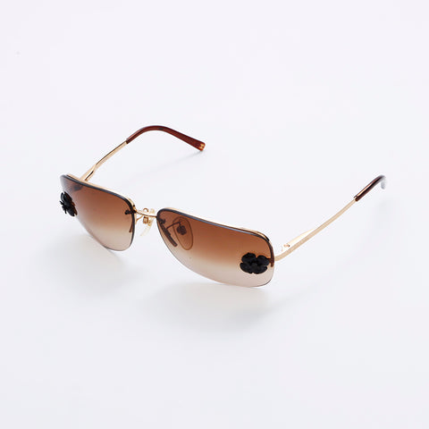 シャネル CHANEL カメリア サングラス ブラウン WS9036 – NUIR