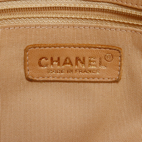 香奈儿香奈儿（Chanel Chanel）第7个鱼子酱皮肤可可马克手提袋米色WS9053