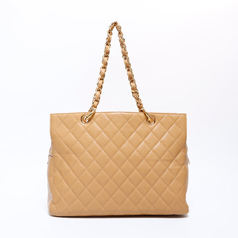 CHANEL No. 7 Caviar Skin COCO Mark Tote Bag beige WS9053 – NUIR VINTAGE