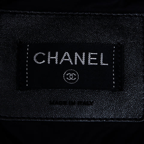 シャネル CHANEL 26番台 ツイード ナイロン ショルダーバッグ ブラック WS9054