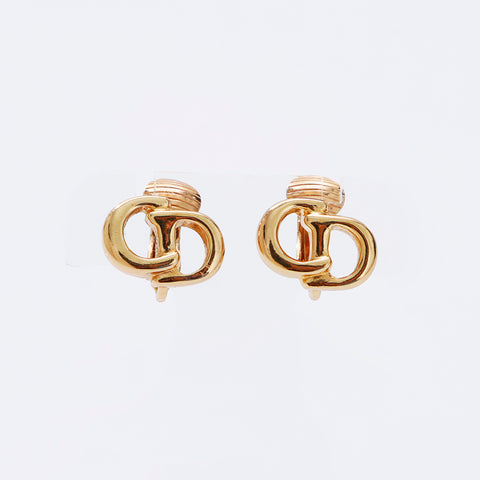 基督教Dior CD徽标耳环金WS9059
