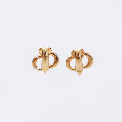 基督教Dior CD徽标耳环金WS9059