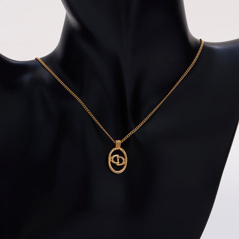 基督教Dior CD徽标复古项链金WS9060