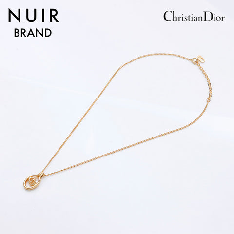 クリスチャンディオール Christian Dior CD ロゴ ヴィンテージ ネックレス ゴールド WS9060 – NUIR VINTAGE