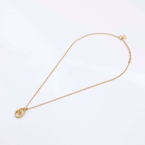基督教Dior CD徽标复古项链金WS9060