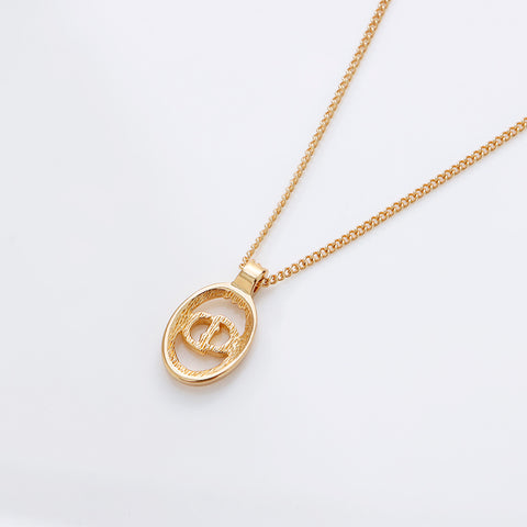 基督教Dior CD徽标复古项链金WS9060